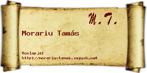 Morariu Tamás névjegykártya
